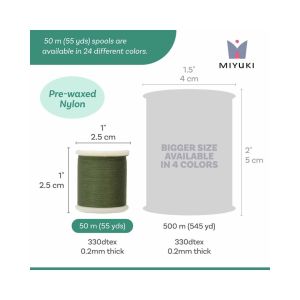 Miyuki Beading Thread Green X 50 Mt