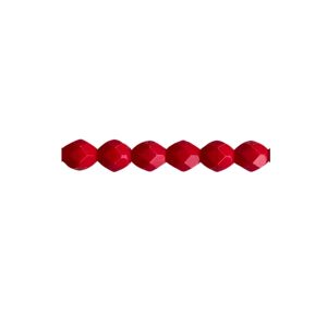 Fire-Polish 6mm Opaque Red